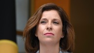 Communication Minister Anika Wells holds Sydney media conference discussing government's under 16s social media ban