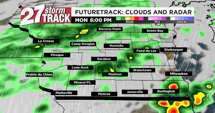 Rainy start to the week as temperatures fall