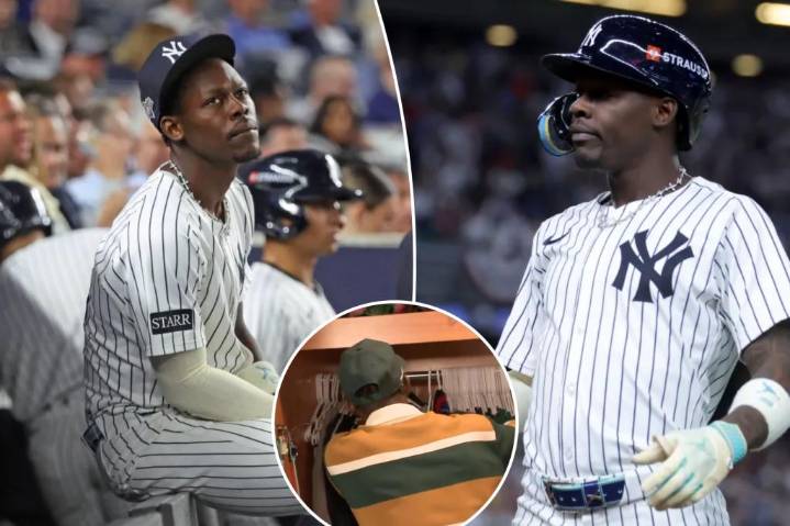 Jazz Chisholm Jr.'s postgame body language says it all after sitting Yankees' Game 1 loss