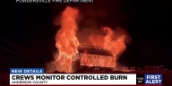 Crews monitor controlled burn in Anderson County