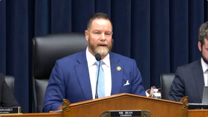 Aaron Bean refuses congressional pay until gov’t shutdown ends
