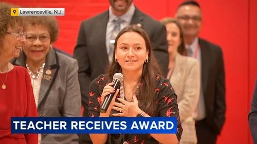 Lawrenceville Middle School teacher Jeanette Capritti surprised with prestigious Milken Educator Award