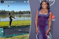 Simone Biles appears to confirm boob job in new video