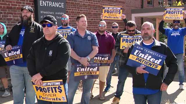 Union rally held in effort to stop closure of AHN clinic in New Kensington