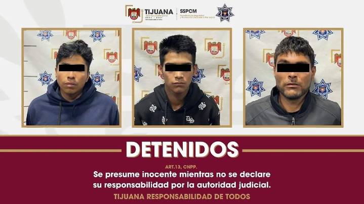 Detiene Policía Municipal a tres presuntos responsables de robo con violencia; se les decomisaron armas de fuego