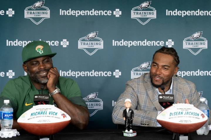 Once Philadelphia Eagles teammates, Michael Vick and DeSean Jackson face off as coaches