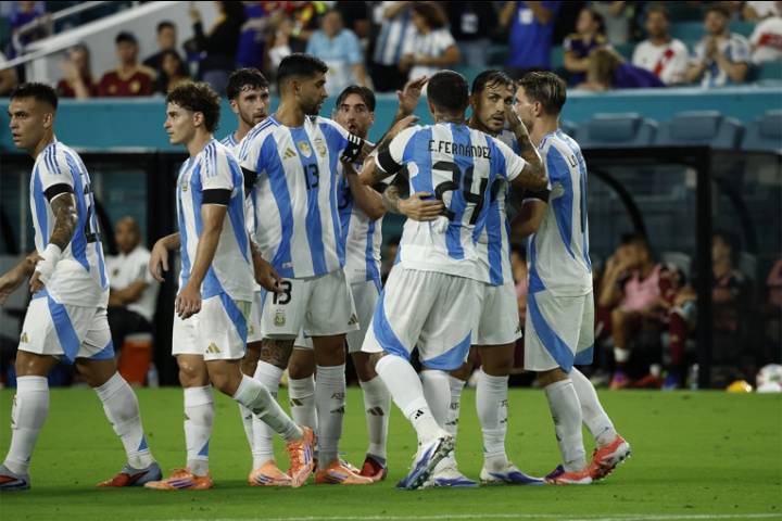 Argentina derrotó a Venezuela sin Messi en un amistoso internacional en Miami