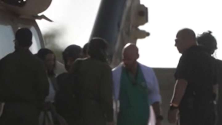Helicopters transport Israeli hostages to hospital