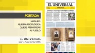 El Universal Semanal: "Maduro: Guerra psicológica quiere atemorizar al pueblo"