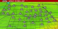 Showers and thunderstorms tonight into tomorrow as cooler temperatures settle in