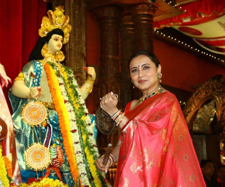 Celebs offer prayers at Durga Puja pandal