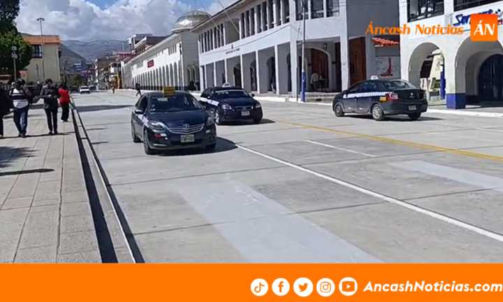 Reabren avenida Luzuriaga y vuelve el tránsito al corazón de Huaraz