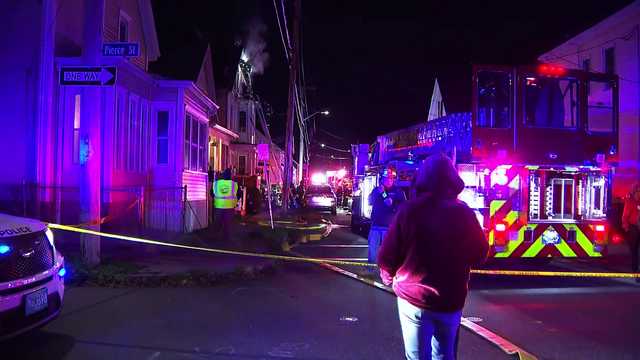 Crews battle large fire at New Bedford home