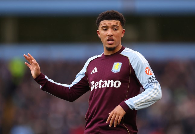 Unai Emery explains brutal Jadon Sancho substitution as Aston Villa beat Man City
