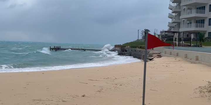 Imelda remains powerful post-tropical storm after bashing Bermuda with powerful winds, massive waves