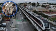 MOMENTO EXACTO en el que un hombre muere tras caer de tren ligero; viajaba colgado de una ventana