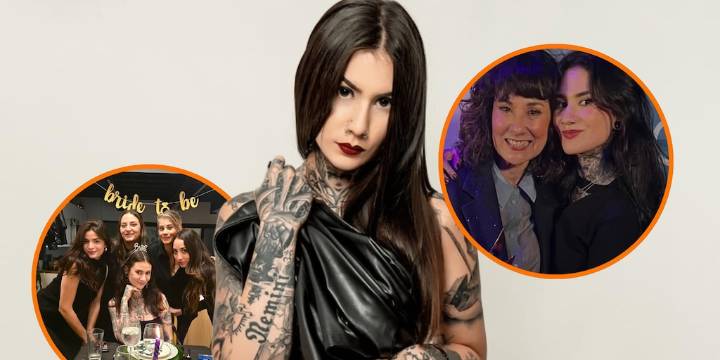 Así fue la boda gótica de la hija de Mónica Garza: un vestido blanco, cráneos y cuervos
