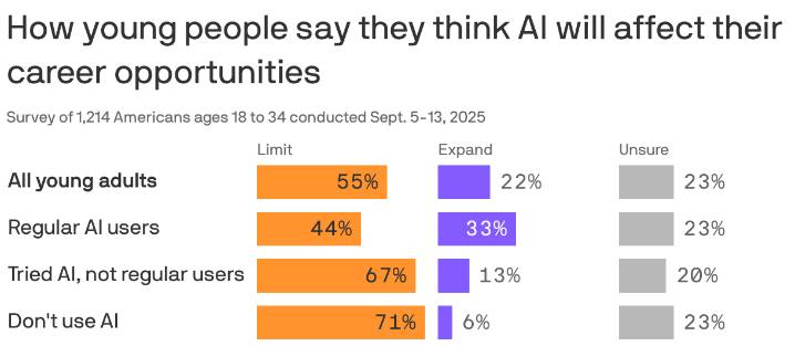 Exclusive: Young AI users more hopeful about jobs, study finds