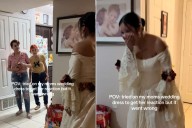 Daughter Gets Unexpected Response After Trying on Mom’s Wedding Dress (Exclusive)