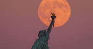 October's rare supermoon lights up the sky - see the Harvest Moon rise again tonight