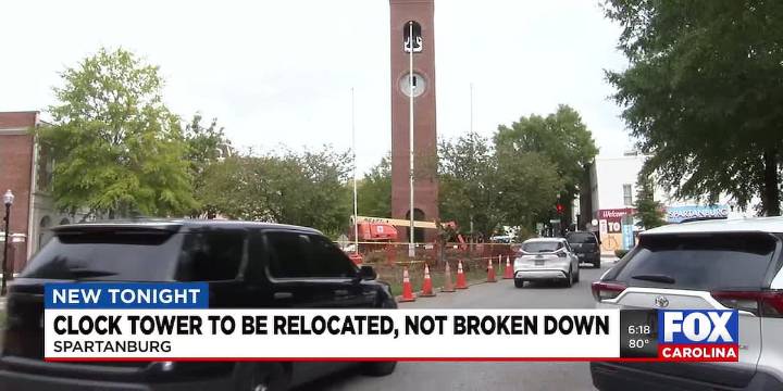 Spartanburg clock tower to be relocated, not broken down