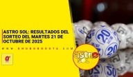 Astro Sol: resultados del sorteo del martes 21 de octubre