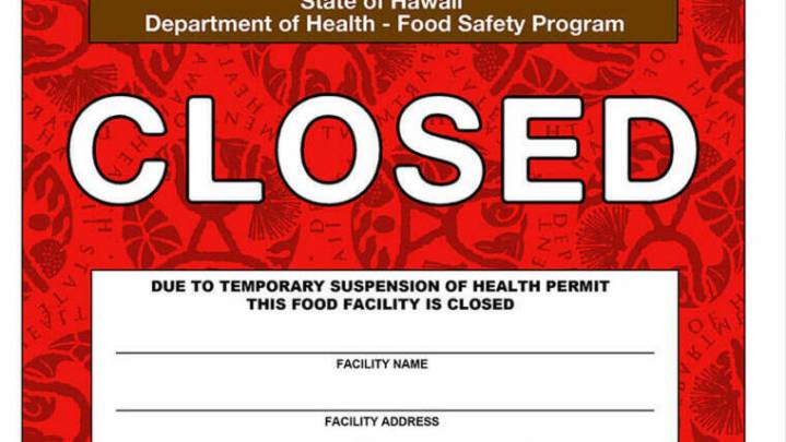Hilo eatery closed due to cockroach infestation