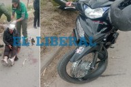 Barrio Campo Contreras: Una motociclista y su hijo terminaron hospitalizados tras chocar contra un perro