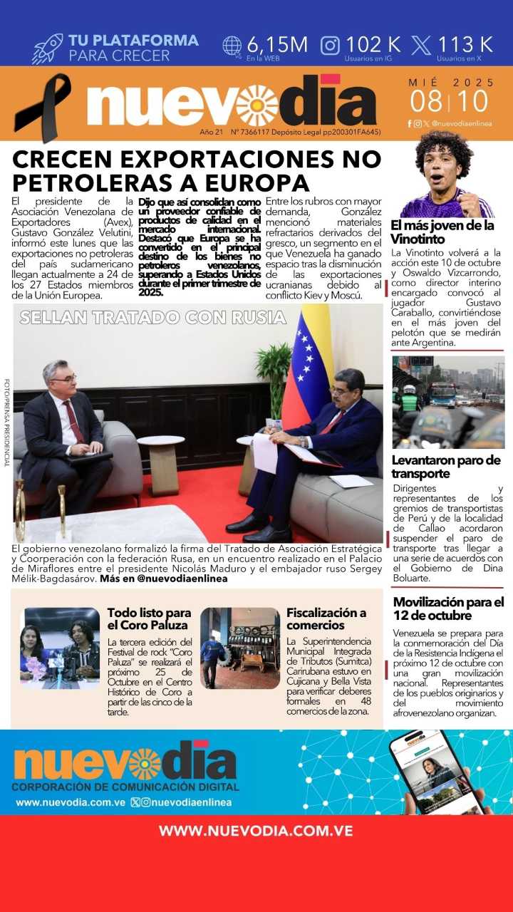 Portada del 08 de octubre de 2025
