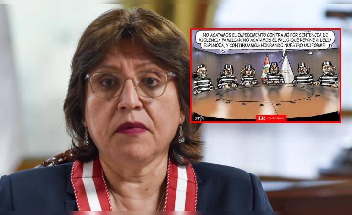 "No reponemos a Delia Espinoza": Carlincatura retrata a las autoridades por ignorar fallos judiciales y mantenerse en el cargo