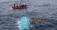 Coast Guard reels in bales of cocaine from Pacific Ocean after suspected drug boat capsizes