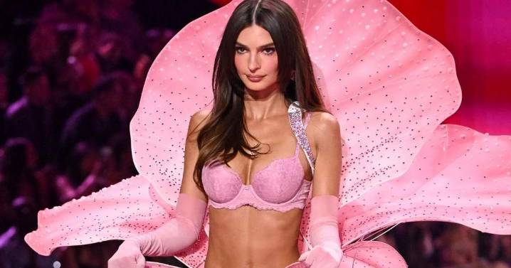 Fans Obsess Over Emily Ratajkowski's Pink Lingerie Look in VSFS Video