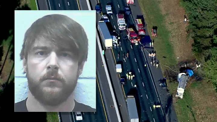 Truck driver charged in fiery crash along I-85 in Jackson County; 8 killed