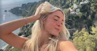 Livvy Dunne's Strapless Bikini Selfies Rival the Scenic Backdrop