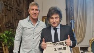 Cruel, pero sensible: Milei se emocionó al recordar el retiro de Martín Palermo en Boca