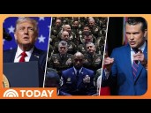 Trump and Hegseth Deliver Charged Speeches at Military Meeting