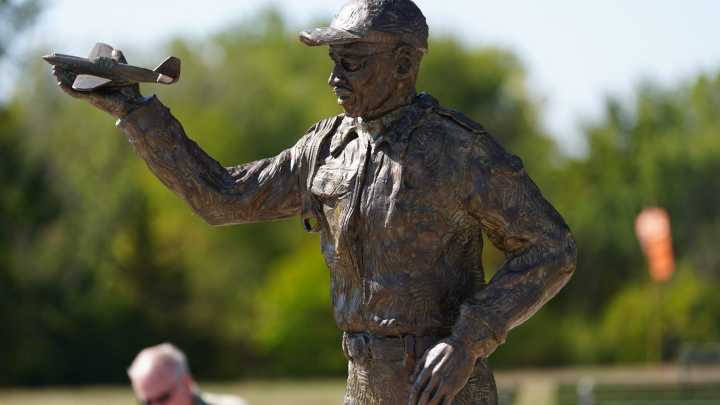 Tuskegee Airman statue returned to Rouge Park after being stolen