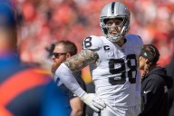 Raiders’ Maxx Crosby leaves Chiefs game early with knee, back injuries