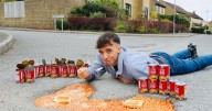 Man fills 'traditional English pothole' with beans, toast and cheese