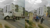 Video: Mujer y Menor de Edad Impactan su Motocicleta Contra Camión de Carga en Veracruz