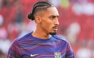 Why is Raphinha not playing today for Barcelona vs PSG in 2025