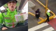 Policía protagoniza noble gesto al ayudar a anciana a vender sus caramelos en San Borja: "Todavía hay buenas personas"
