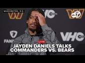 🔴LIVE | Commanders' QB Jayden Daniels talks about next game against the Bears