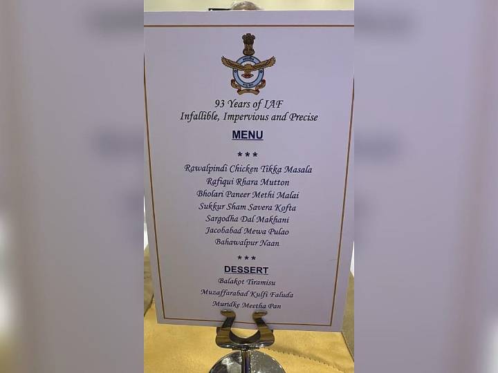 Balakot Tiramisu, Rawalpindi Chicken Tikka: Dinner Menu At IAF Ceremony Goes Viral
