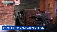 Car crashes into campaign office of Dolton Village Trustee Kiana Belcher, video shows