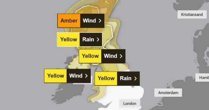 Met Office issues Storm Amy 'danger to life' amber warning as 100mph wind gusts forecast