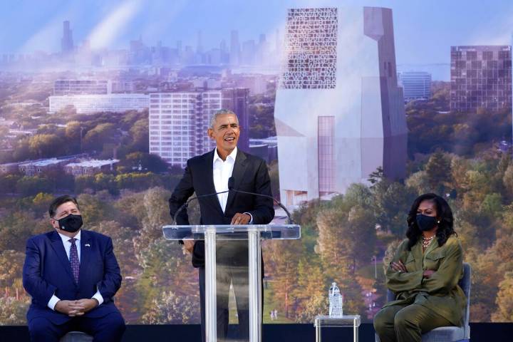 Trump says Obama library 'stuck' due to 'women and DEI' builders
