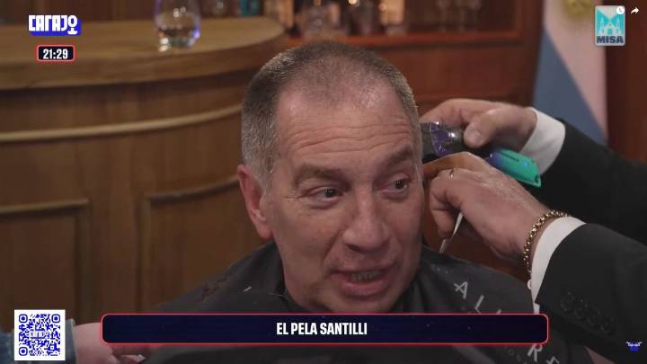 Diego Santilli cumplió su promesa electoral y se rapó en vivo