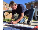 A community pathway in Cornwall at the Cline House Studio and Gallery