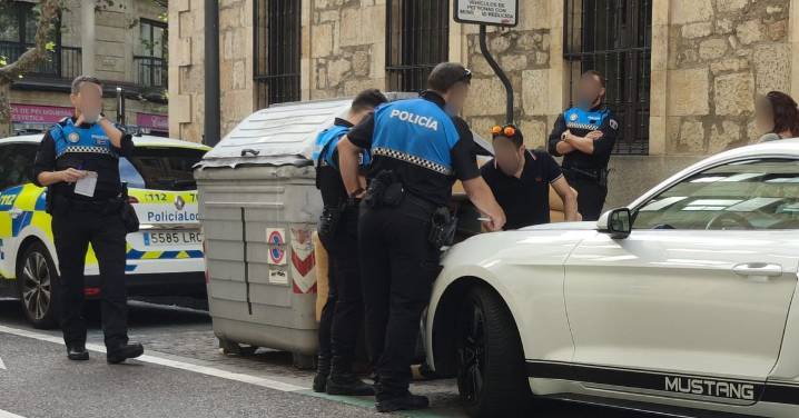 Sorprendido en Salamanca haciendo trompos en el centro, drogado y desafiando a la autoridad